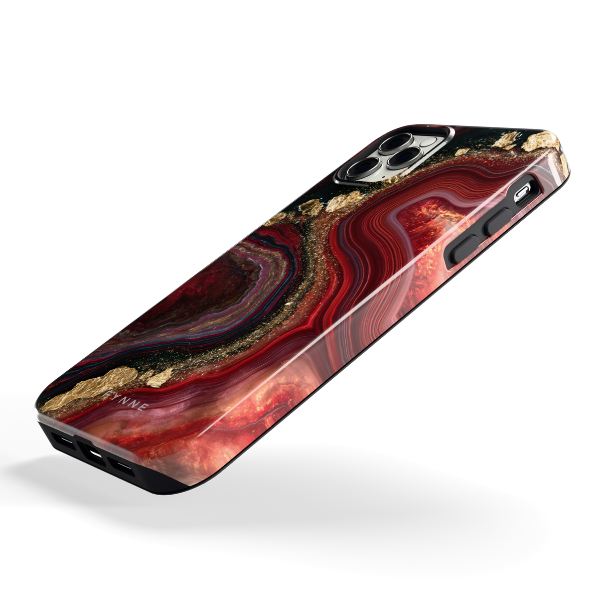 Karmozijn Agaat hoesje voor iPhone 11 Pro Max, schuin