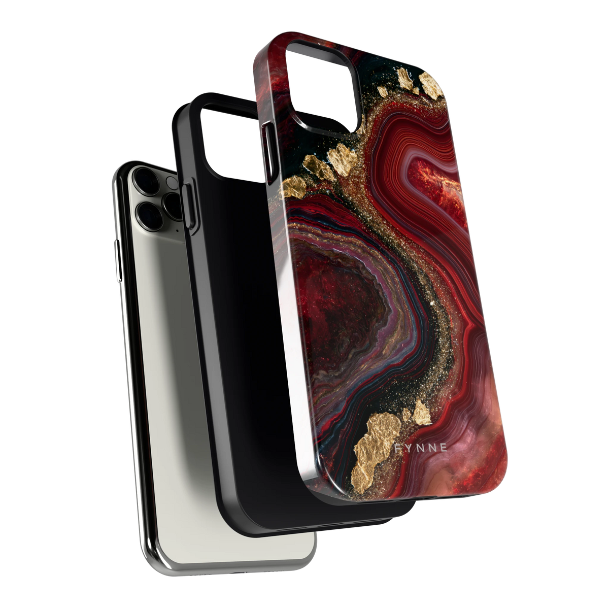 Karmozijn Agaat hoesje voor iPhone 11 Pro Max, los van de telefoon
