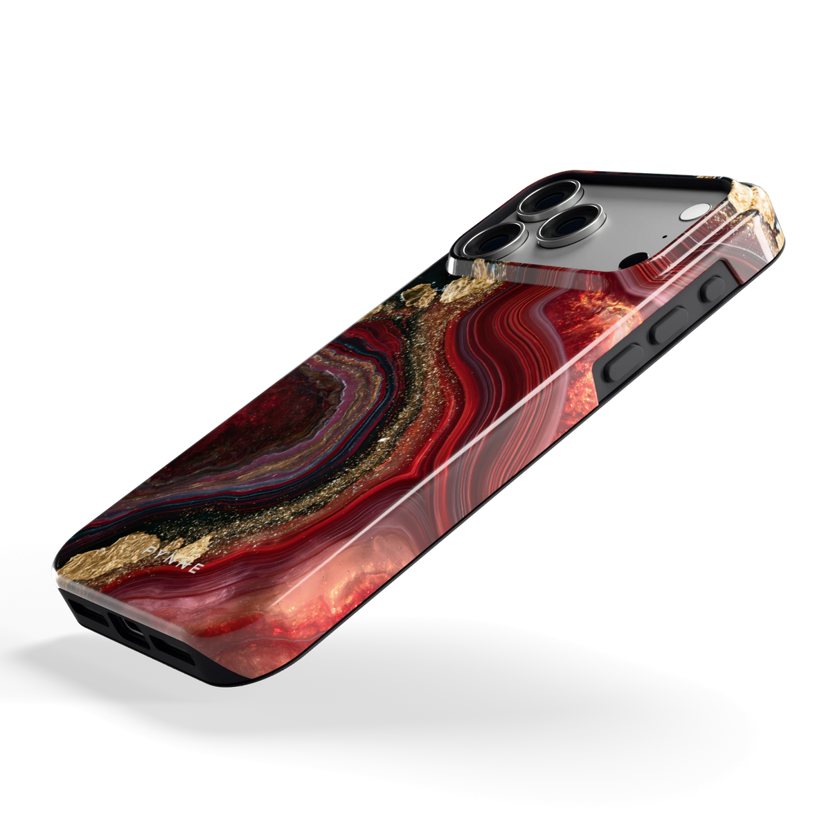 Karmozijn Agaat hoesje voor iPhone 18 Pro Max, schuin