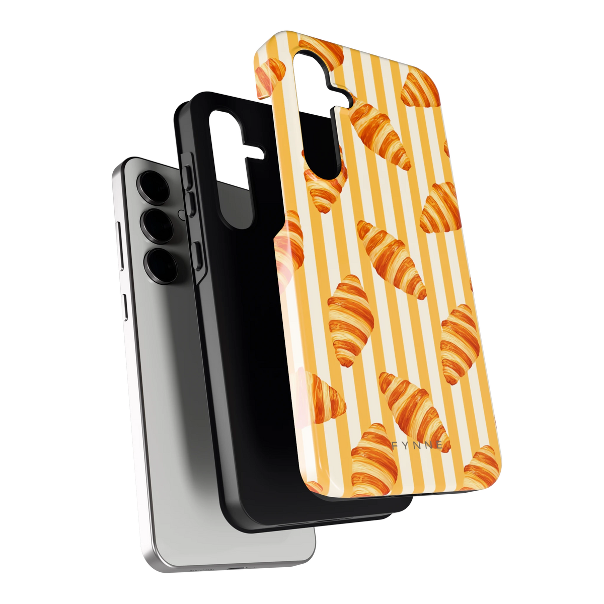 Croissant Strepen hoesje voor Galaxy S24 FE, los van de telefoon