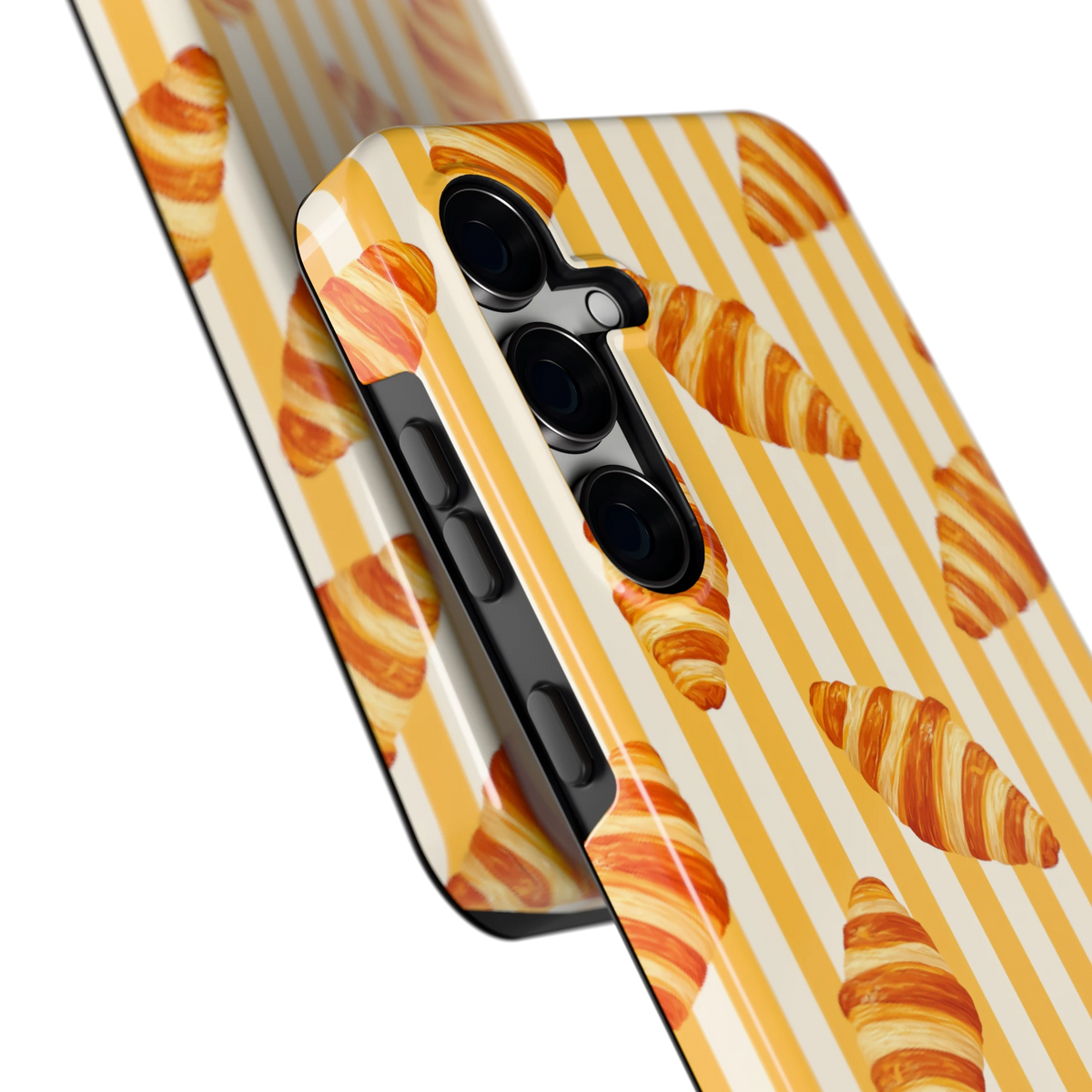 Croissant Strepen hoesje voor Galaxy S24 FE, close-up