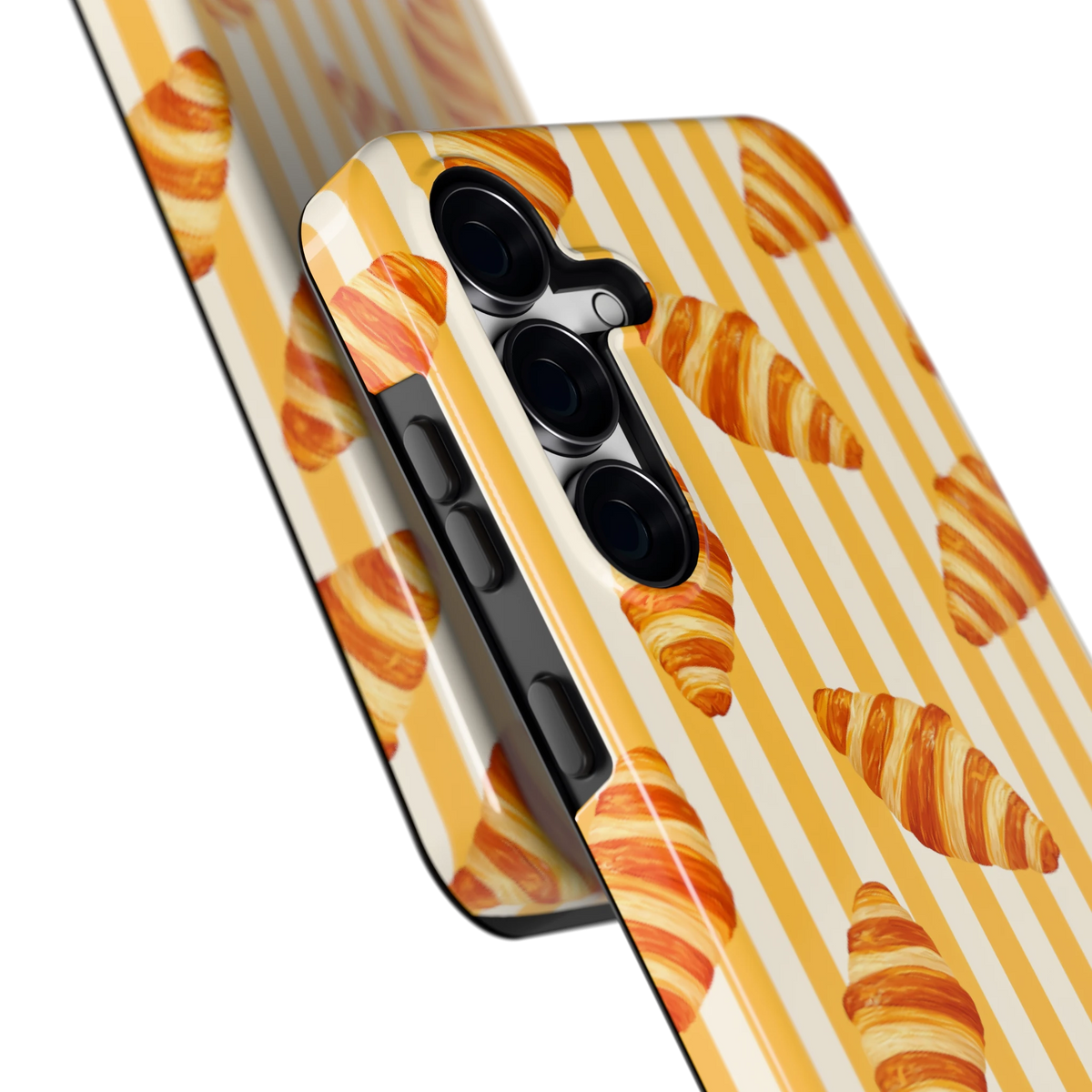 Croissant Strepen hoesje voor Galaxy S25 FE, close-up