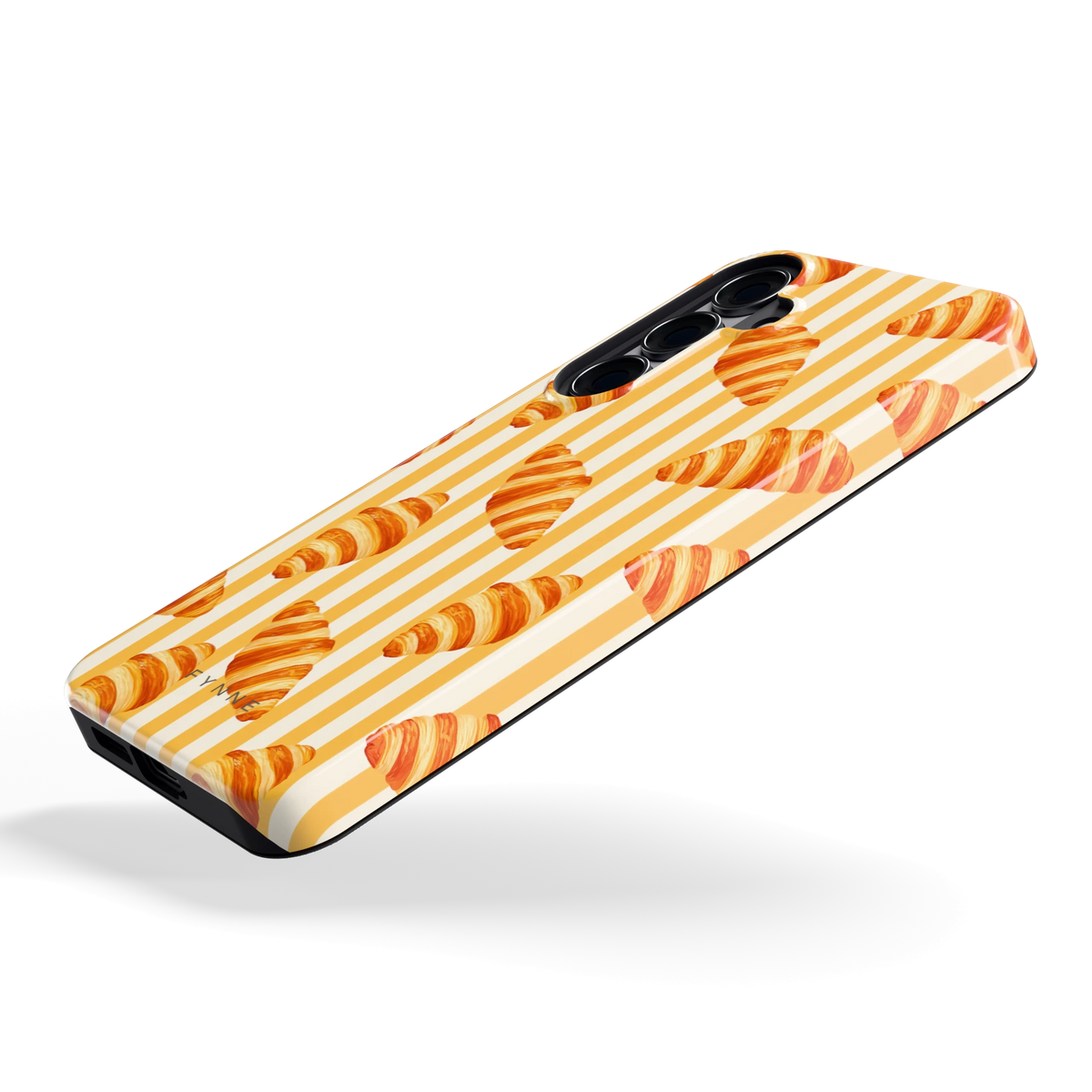 Croissant Strepen hoesje voor Galaxy S25+, schuin