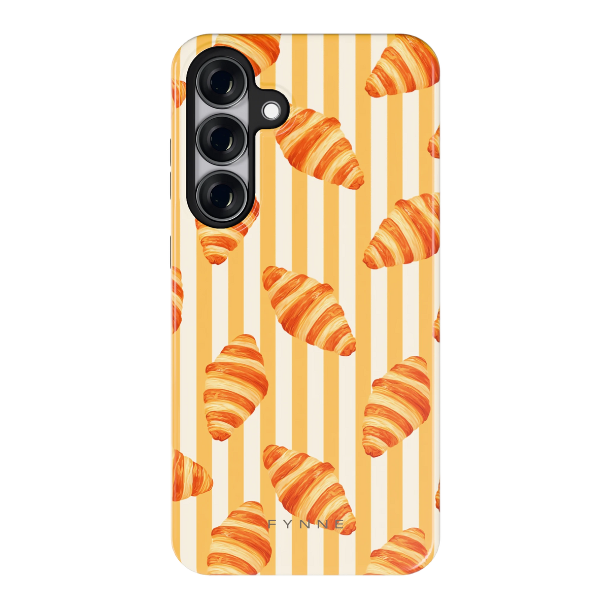 Croissant Strepen hoesje voor Galaxy S25+, achterkant