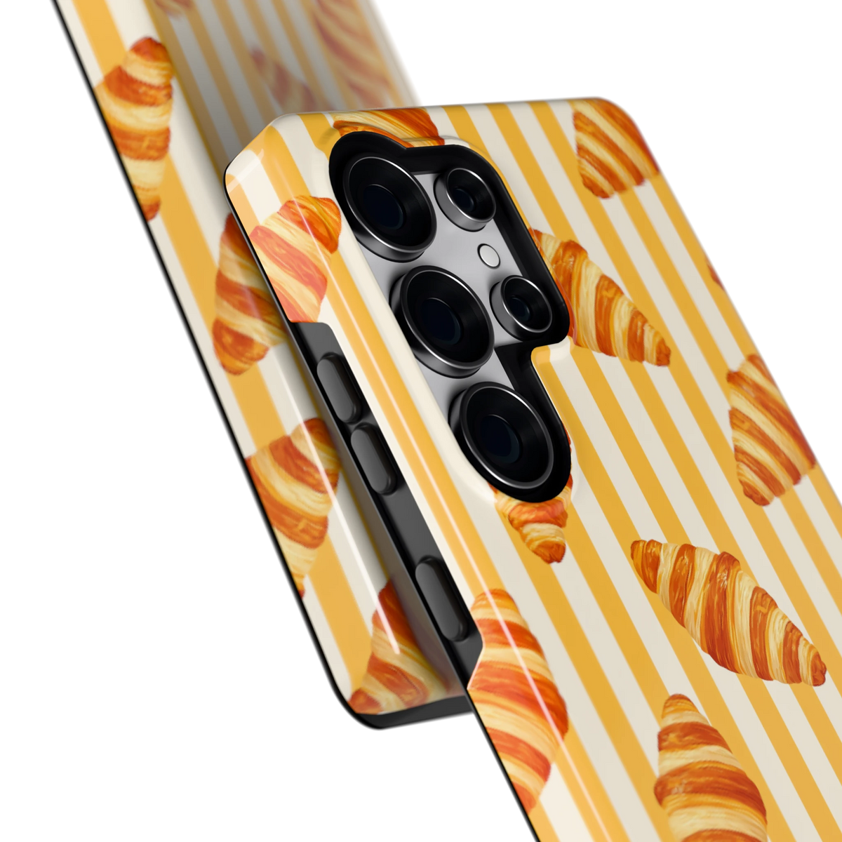 Croissant Strepen hoesje voor Galaxy S25 Ultra, close-up