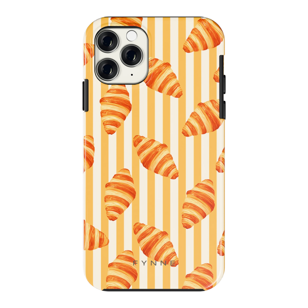 Croissant Strepen hoesje voor iPhone 11 Pro, achterkant