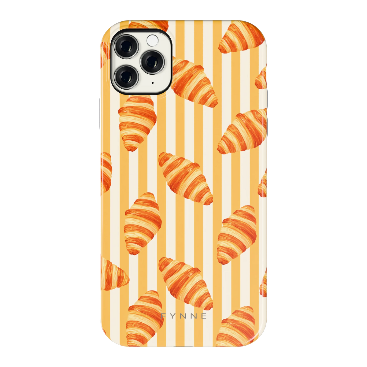 Croissant Strepen hoesje voor iPhone 11 Pro Max, achterkant