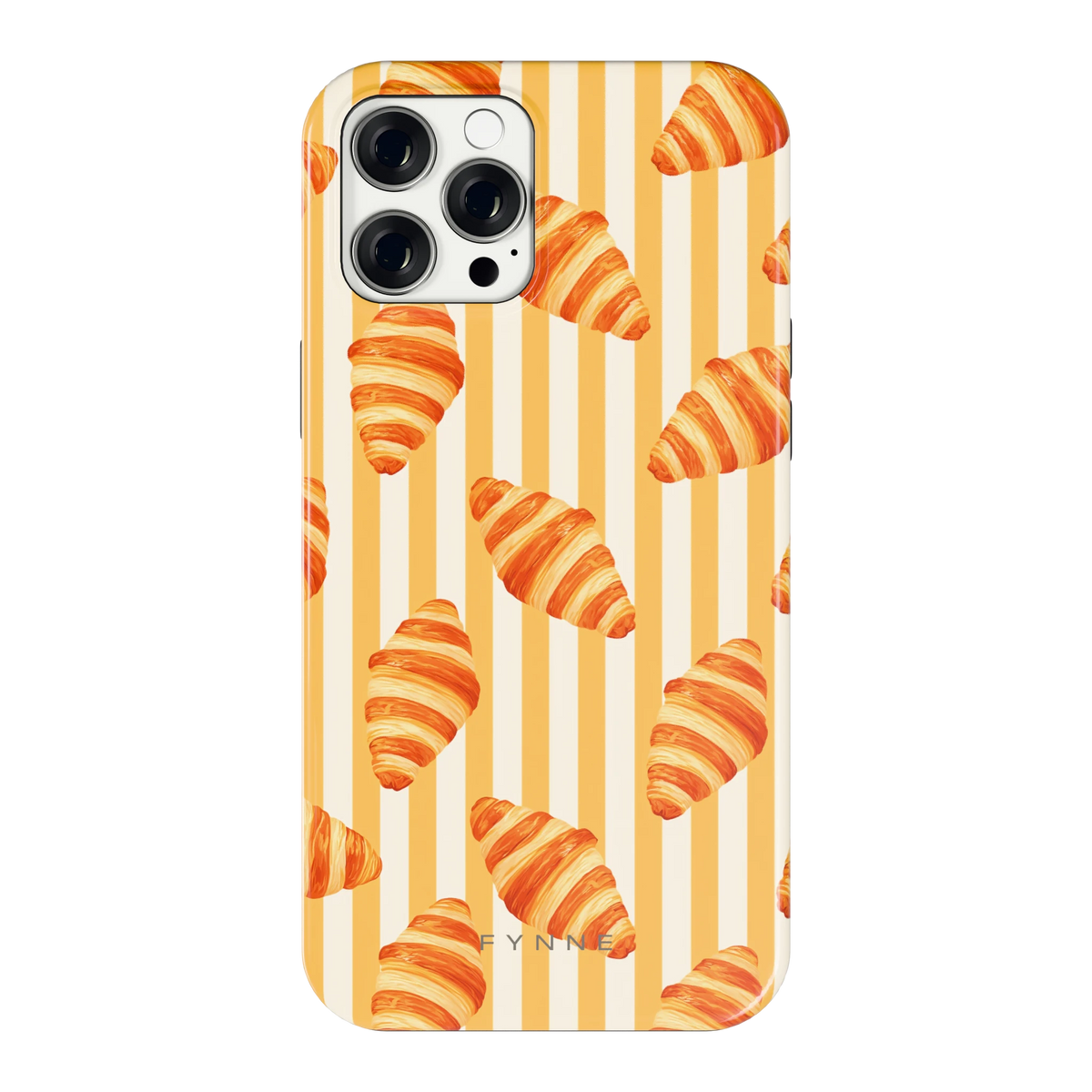 Croissant Strepen hoesje voor iPhone 12 Pro Max, achterkant