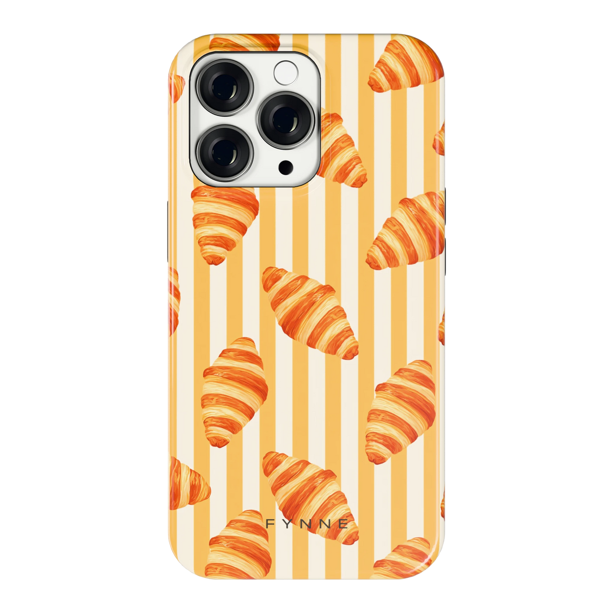 Croissant Strepen hoesje voor iPhone 13 Pro, achterkant