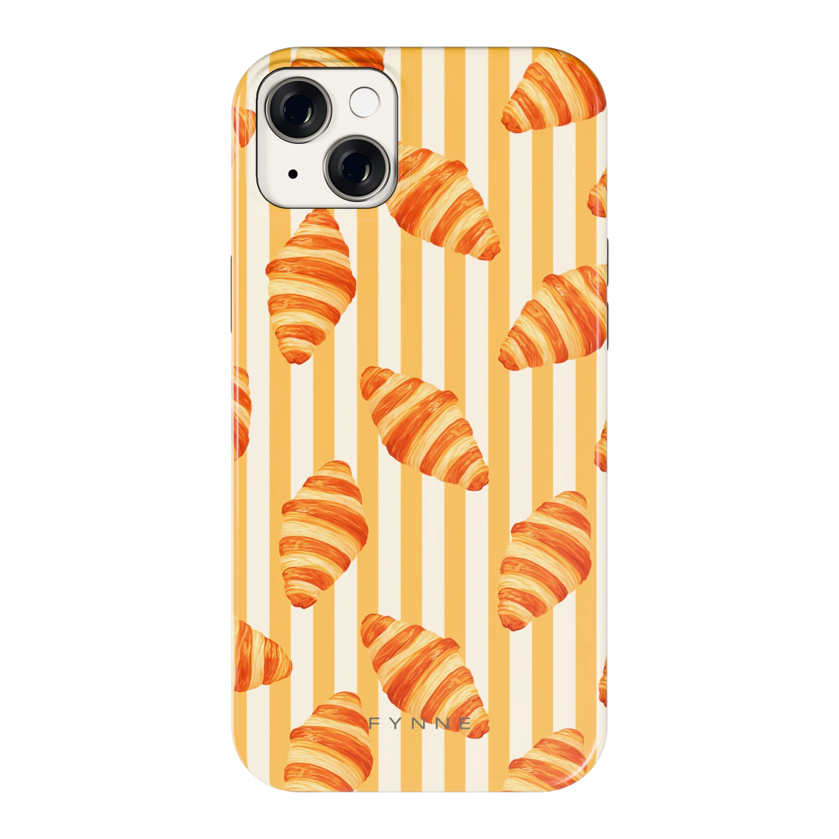Croissant Strepen hoesje voor iPhone 14 Plus, achterkant