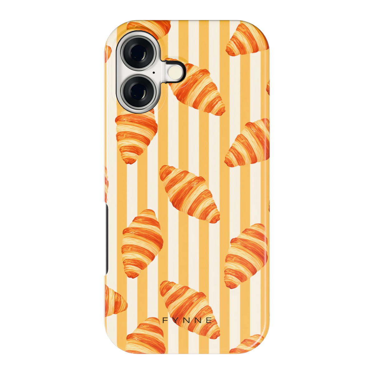Croissant Strepen hoesje voor iPhone 17, achterkant
