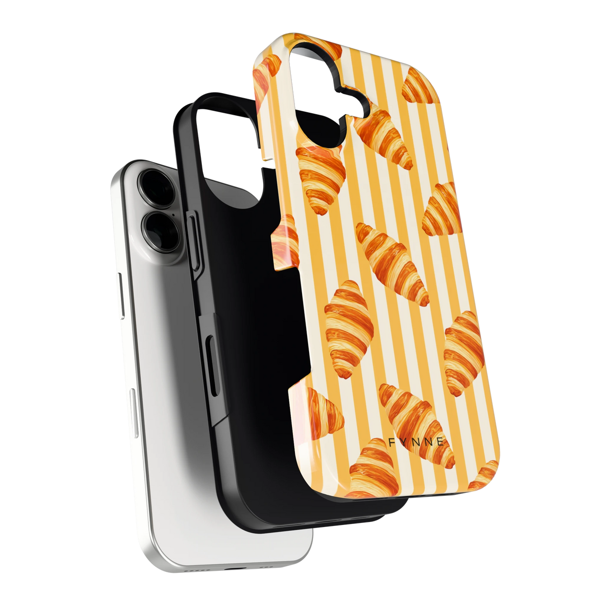 Croissant Strepen hoesje voor iPhone 17, los van de telefoon