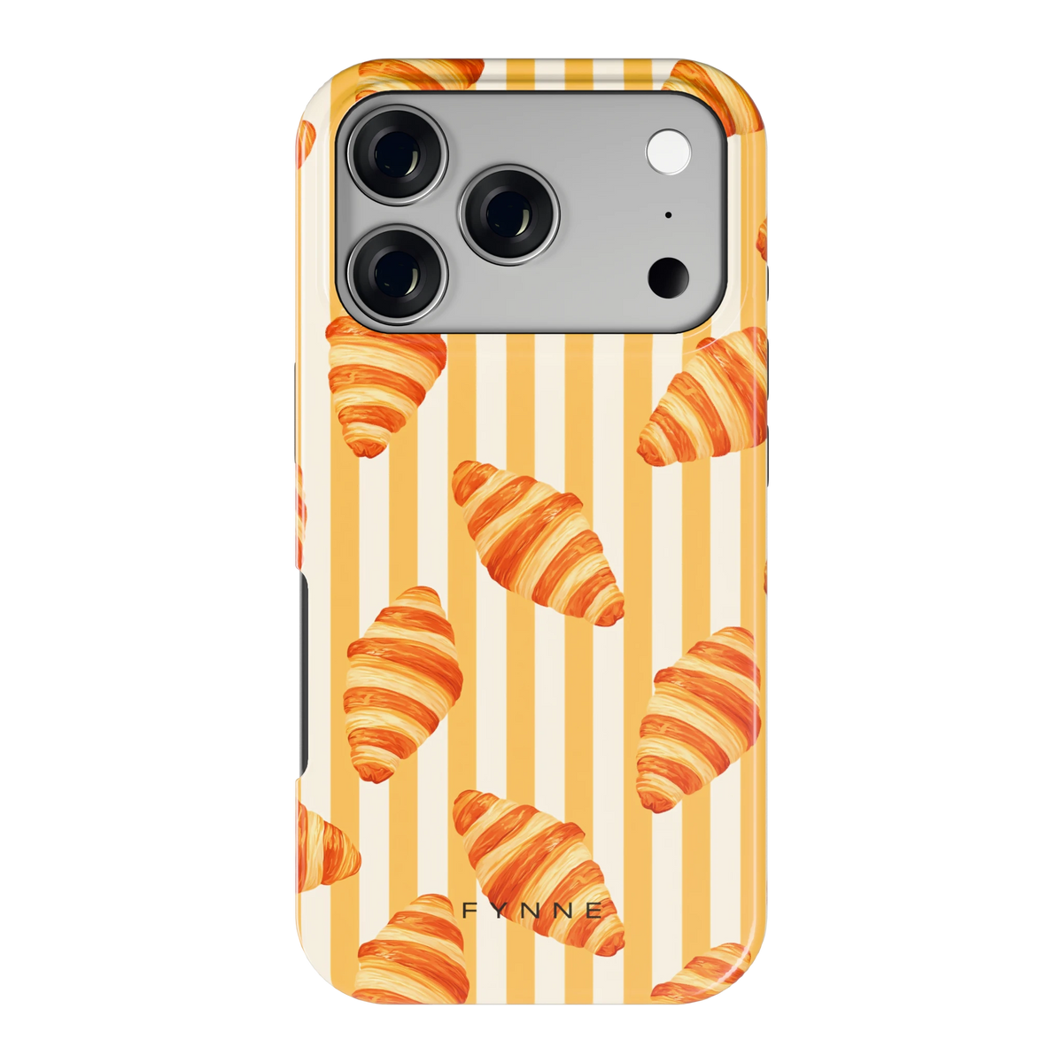 Croissant Strepen hoesje voor iPhone 17 Pro, achterkant
