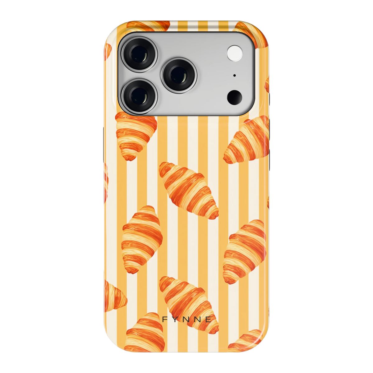 Croissant Strepen hoesje voor iPhone 18 Pro, achterkant