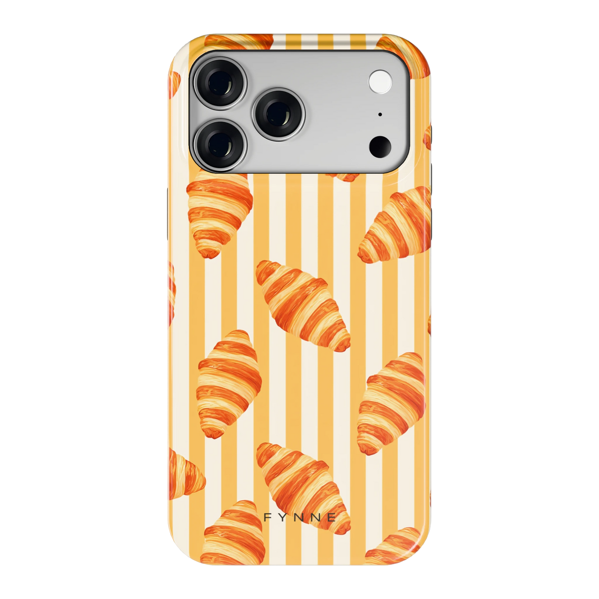 Croissant Strepen hoesje voor iPhone 18 Pro Max, achterkant