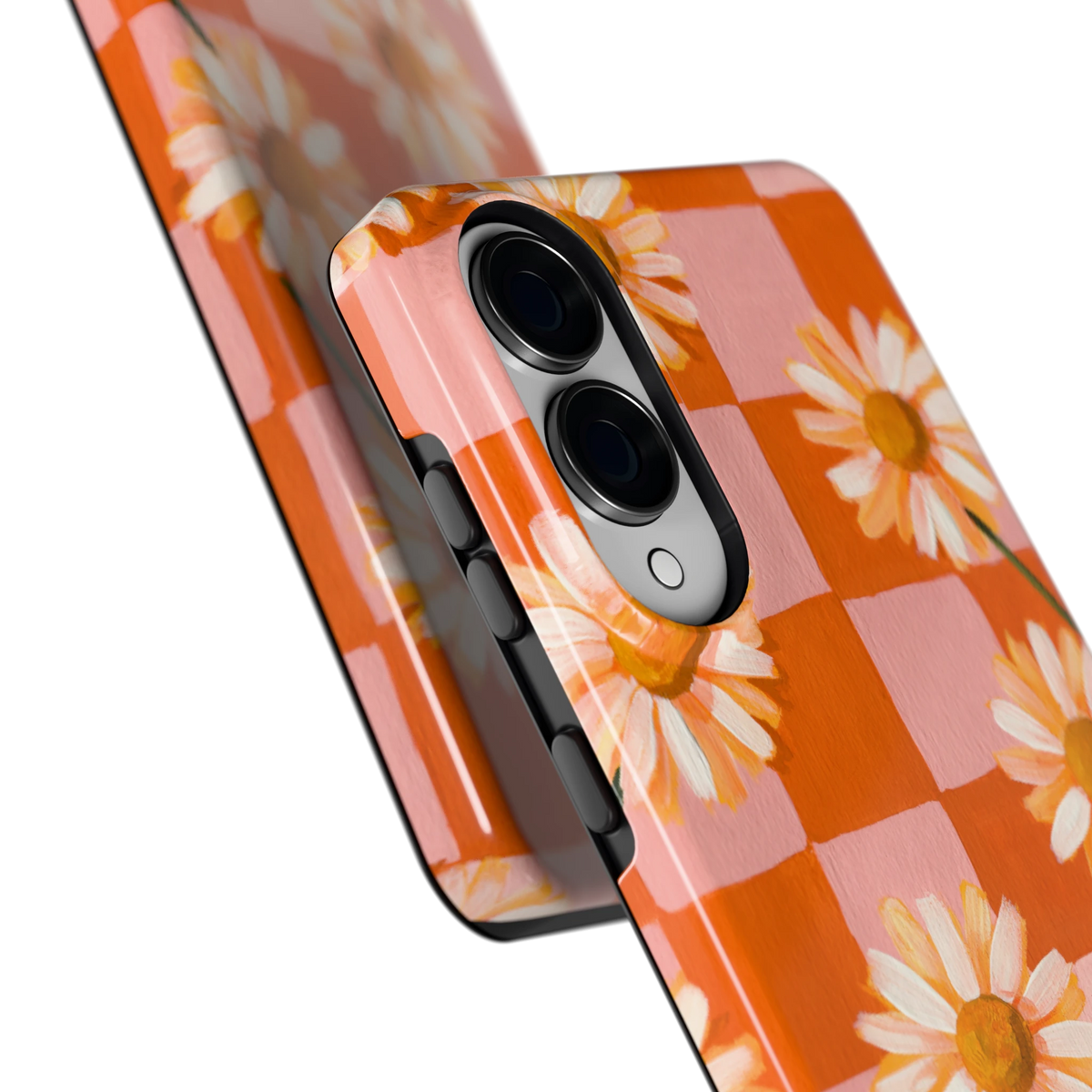 Madelieven op Dambord hoesje voor Galaxy S25 Edge, close-up