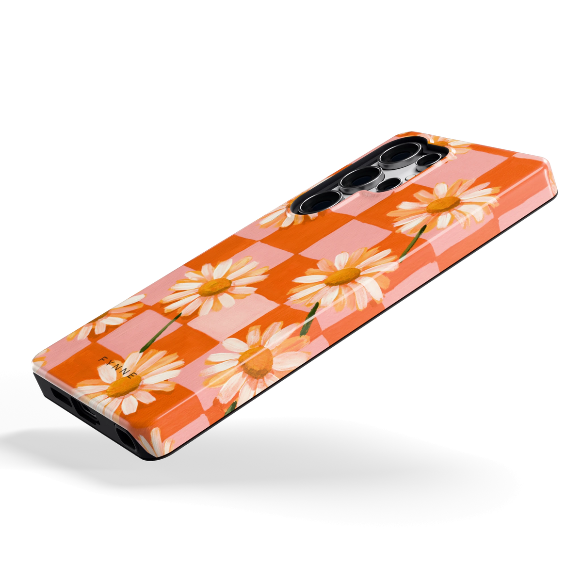 Madelieven op Dambord hoesje voor Galaxy S25 Ultra, schuin