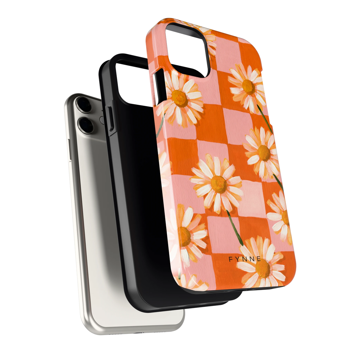 Madelieven op Dambord hoesje voor iPhone 11, los van de telefoon