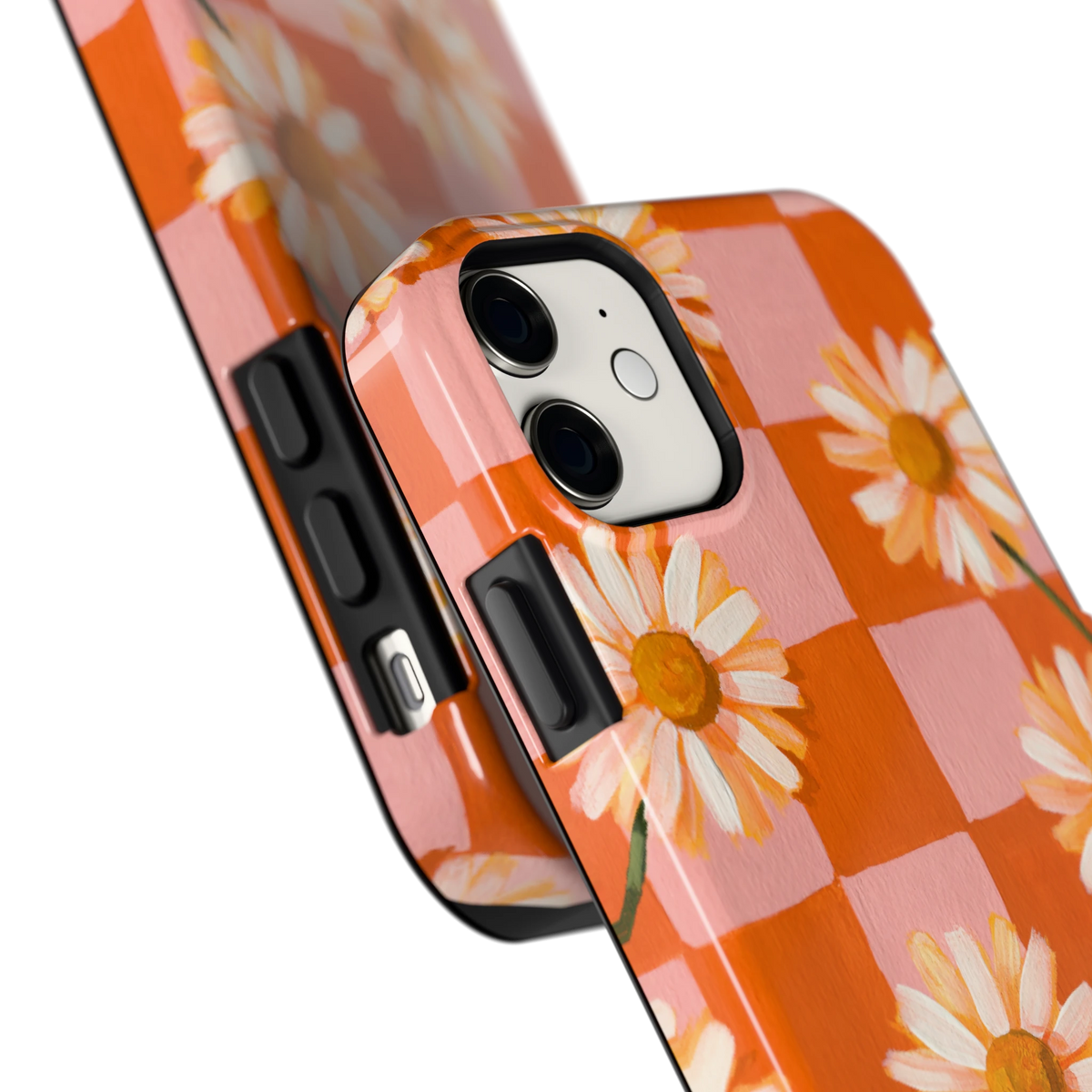 Madelieven op Dambord hoesje voor iPhone 11, close-up