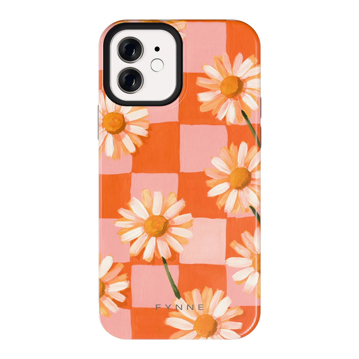 Madelieven op Dambord hoesje voor iPhone 12, achterkant