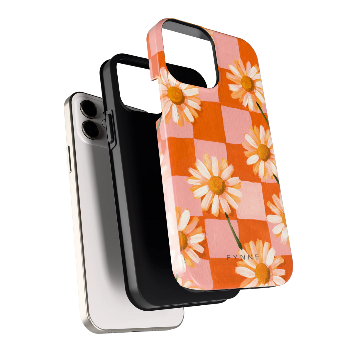 Madelieven op Dambord hoesje voor iPhone 12, los van de telefoon
