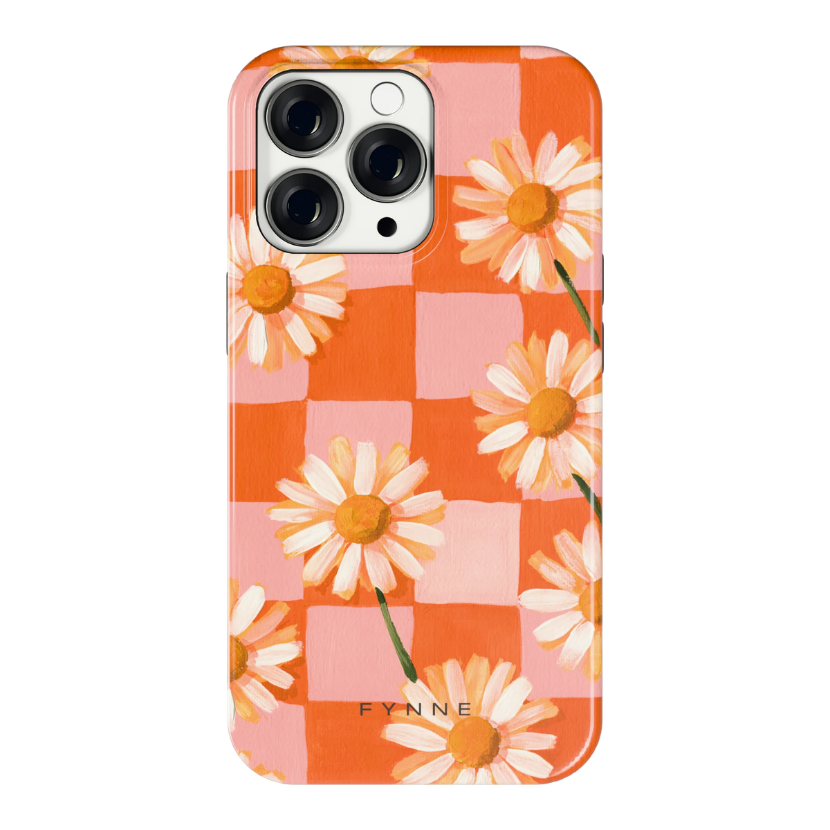 Madelieven op Dambord hoesje voor iPhone 13 Pro, achterkant