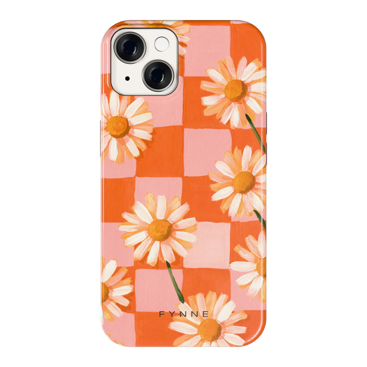 Madelieven op Dambord hoesje voor iPhone 14, achterkant