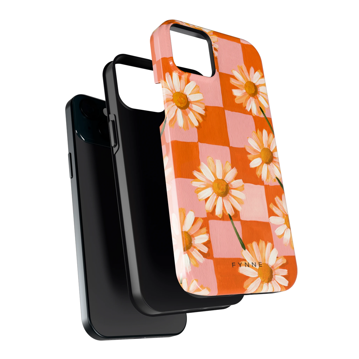 Madelieven op Dambord hoesje voor iPhone 15 Plus, los van de telefoon