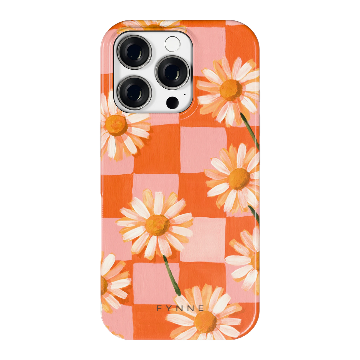 Madelieven op Dambord hoesje voor iPhone 16 Pro, achterkant