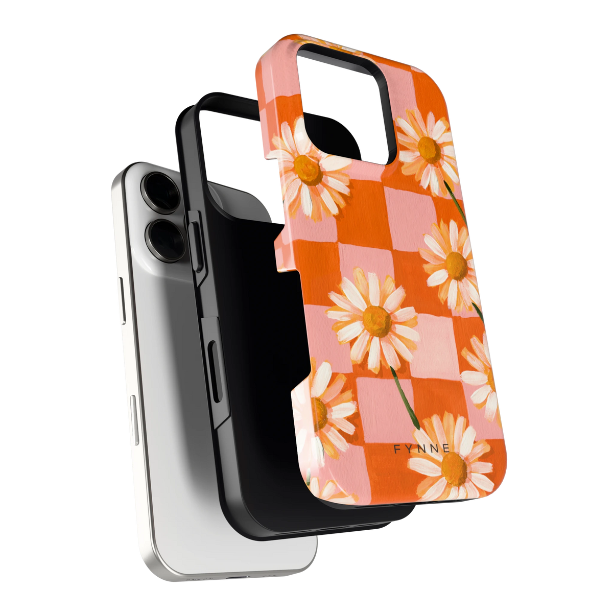 Madelieven op Dambord hoesje voor iPhone 16 Pro, los van de telefoon