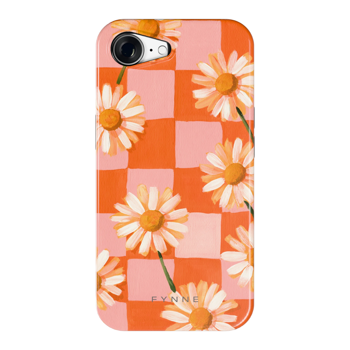 Madelieven op Dambord hoesje voor iPhone 16e, achterkant