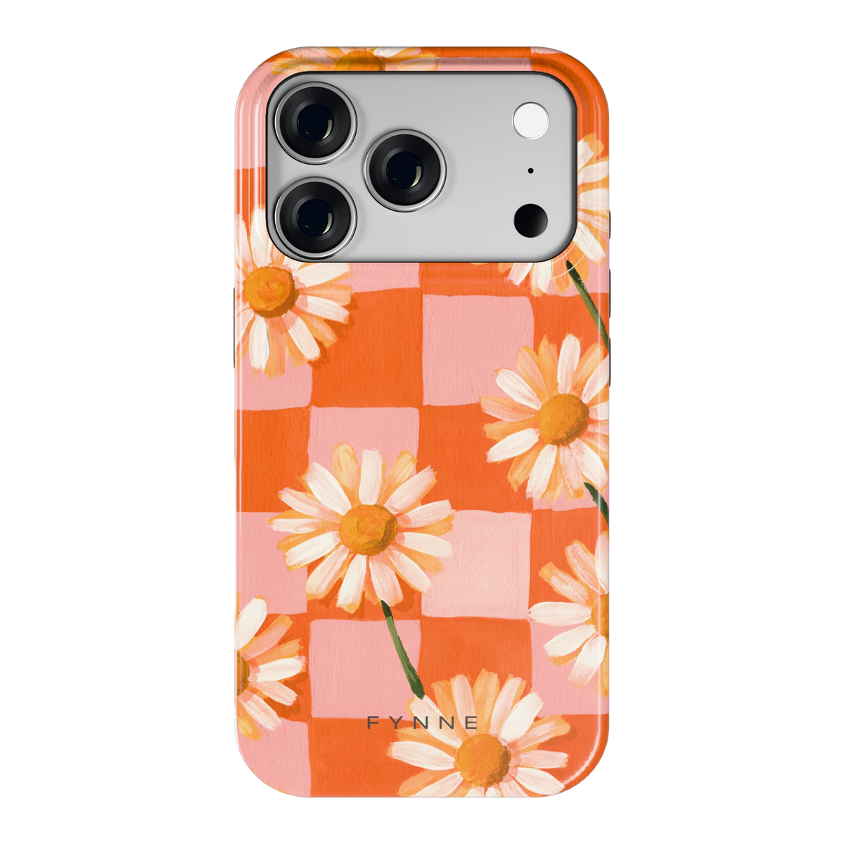 Madelieven op Dambord hoesje voor iPhone 18 Pro, achterkant