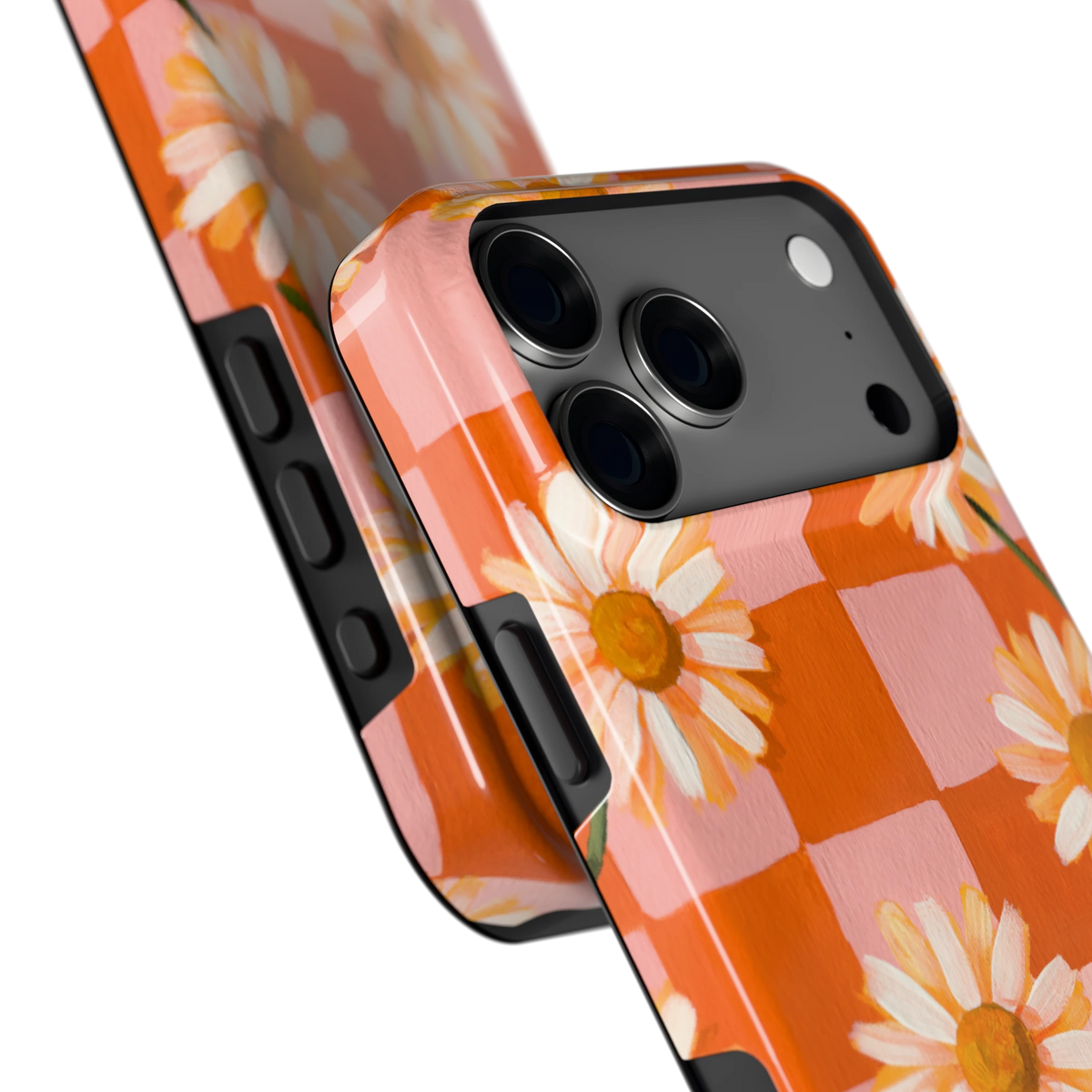 Madelieven op Dambord hoesje voor iPhone 18 Pro Max, close-up