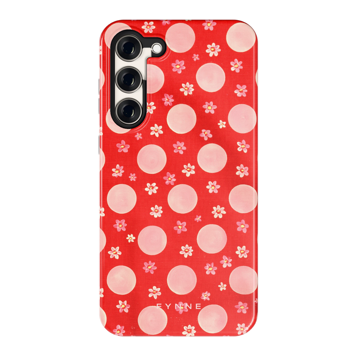 Madeliefjes en Stippen hoesje voor Galaxy S23+, achterkant