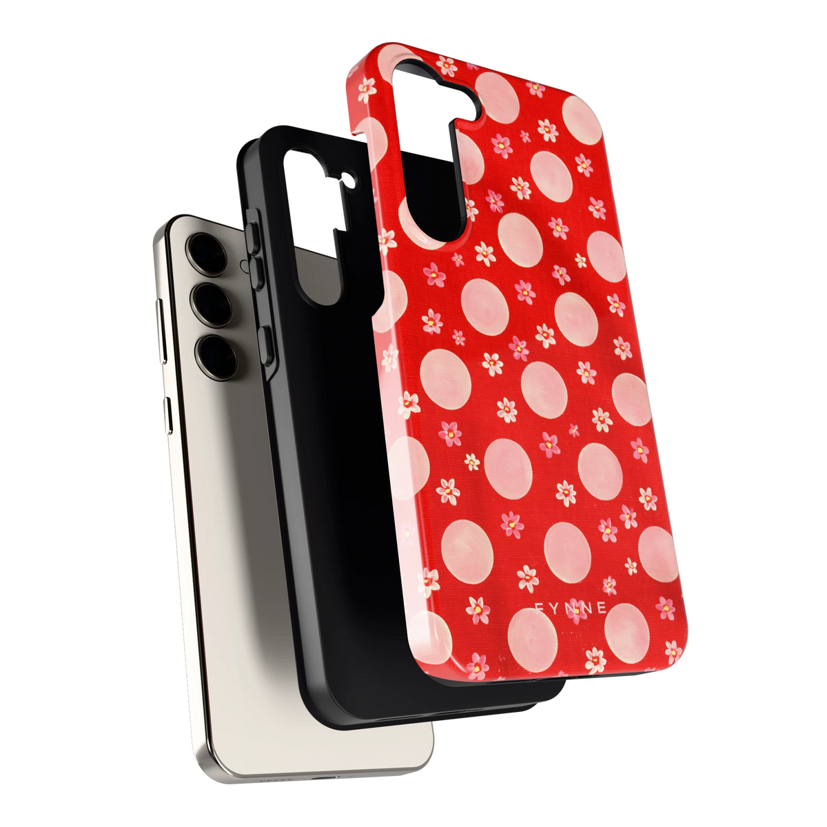 Madeliefjes en Stippen hoesje voor Galaxy S23+, los van de telefoon