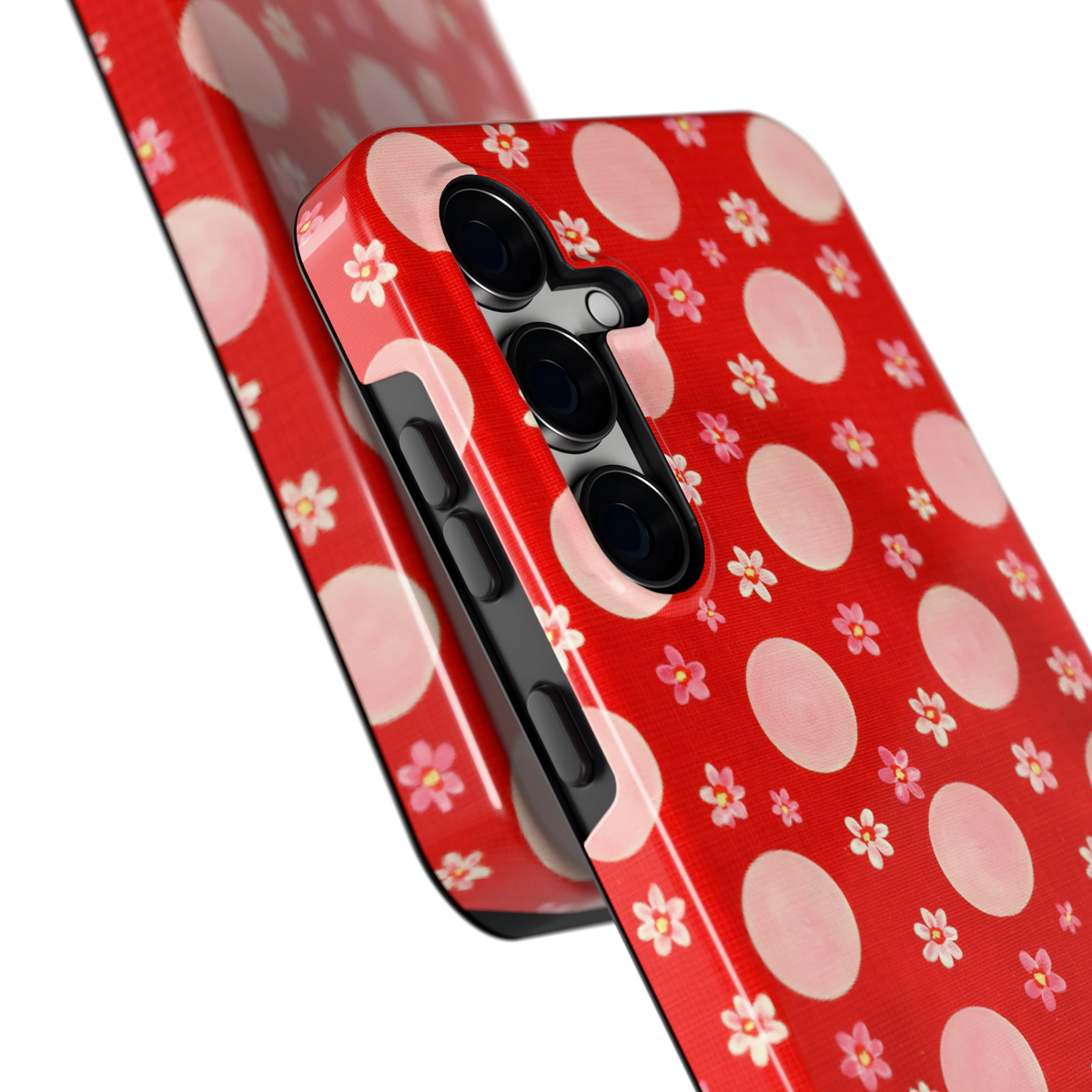 Madeliefjes en Stippen hoesje voor Galaxy S24 FE, close-up