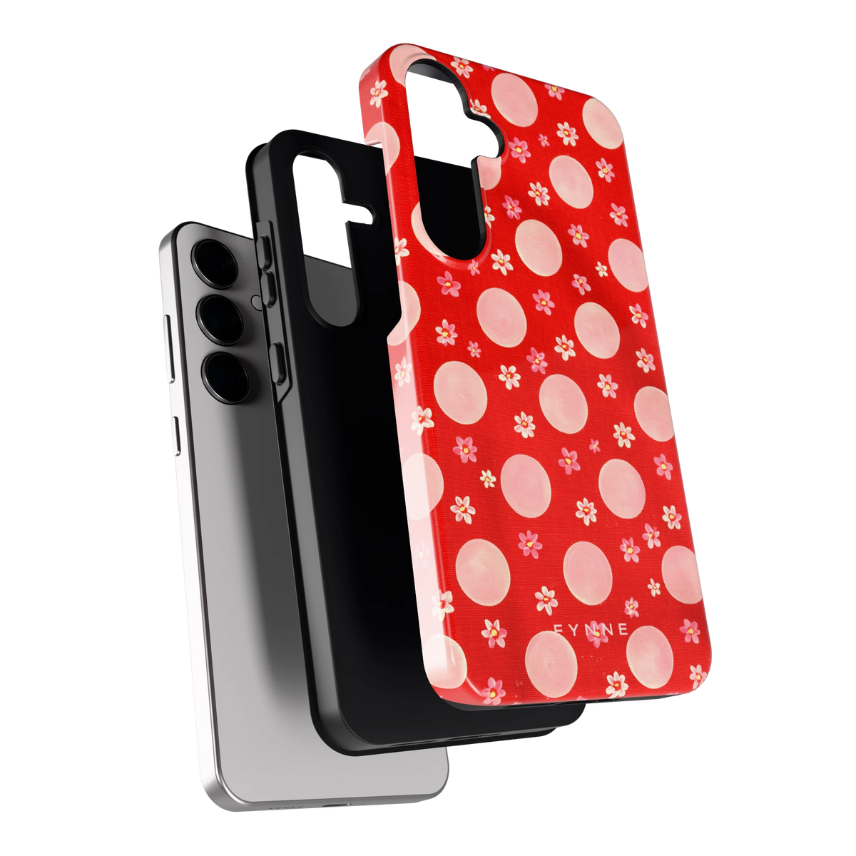 Madeliefjes en Stippen hoesje voor Galaxy S24+, los van de telefoon