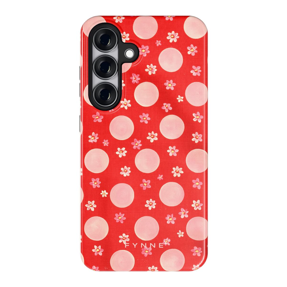Madeliefjes en Stippen hoesje voor Galaxy S25, achterkant