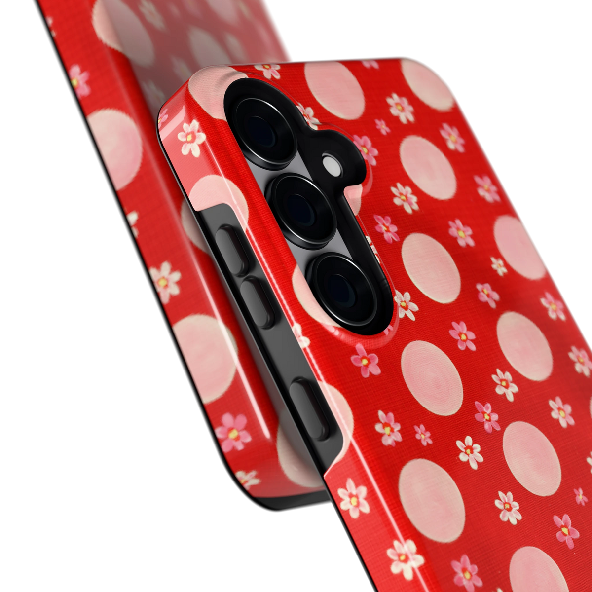 Madeliefjes en Stippen hoesje voor Galaxy S25, close-up