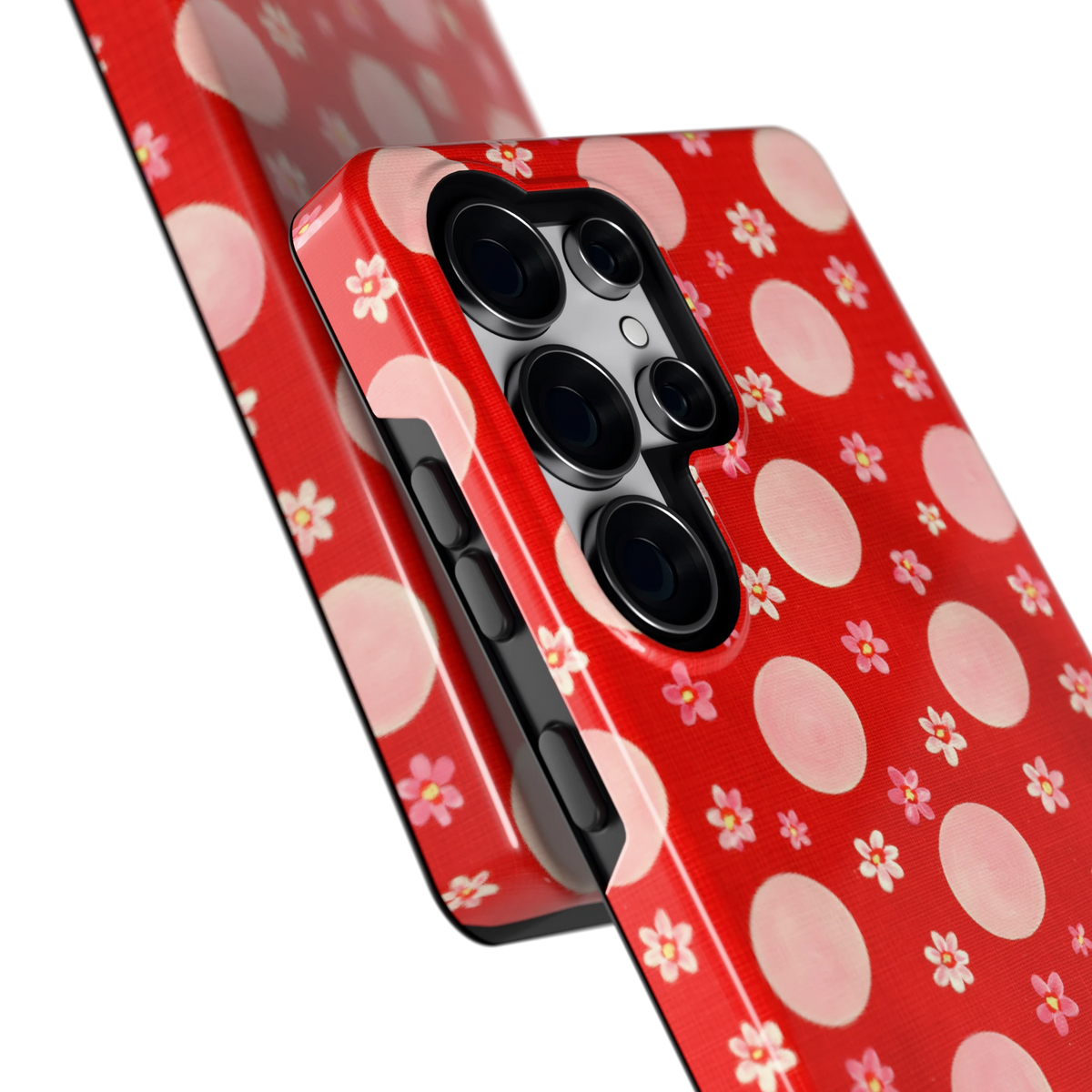Madeliefjes en Stippen hoesje voor Galaxy S25 Ultra, close-up