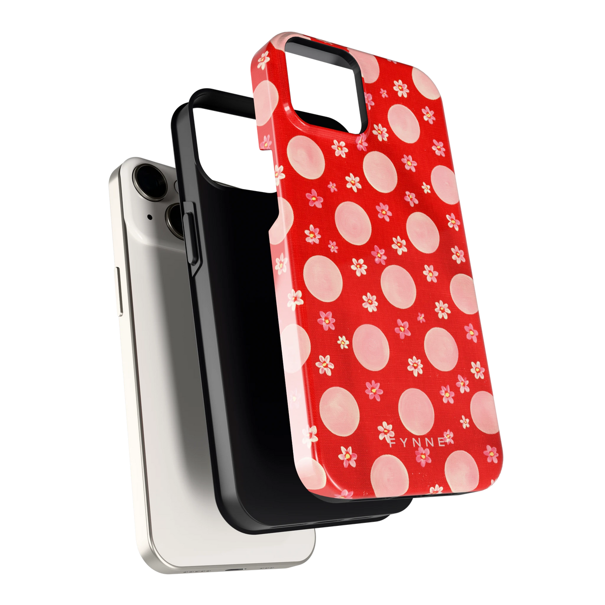 Madeliefjes en Stippen hoesje voor iPhone 14, los van de telefoon