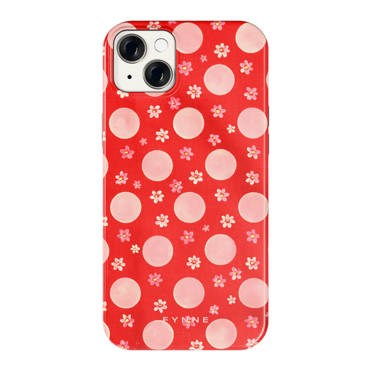 Madeliefjes en Stippen hoesje voor iPhone 14 Plus, achterkant