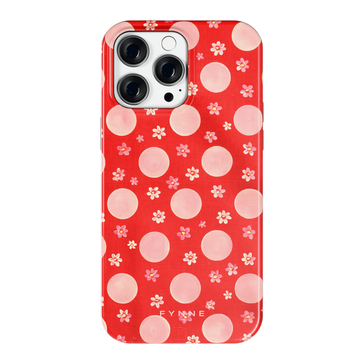 Madeliefjes en Stippen hoesje voor iPhone 14 Pro Max, achterkant