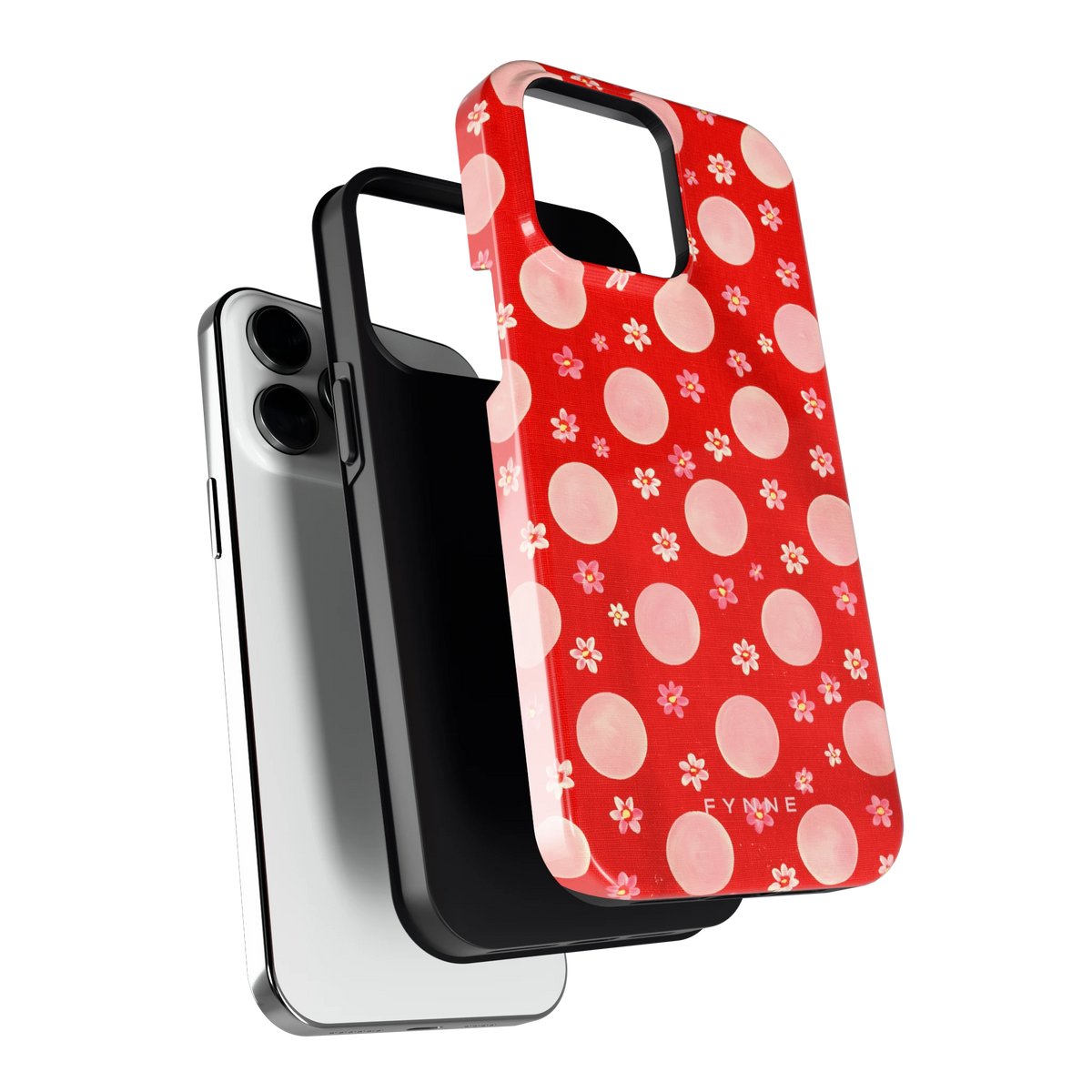 Madeliefjes en Stippen hoesje voor iPhone 14 Pro Max, los van de telefoon
