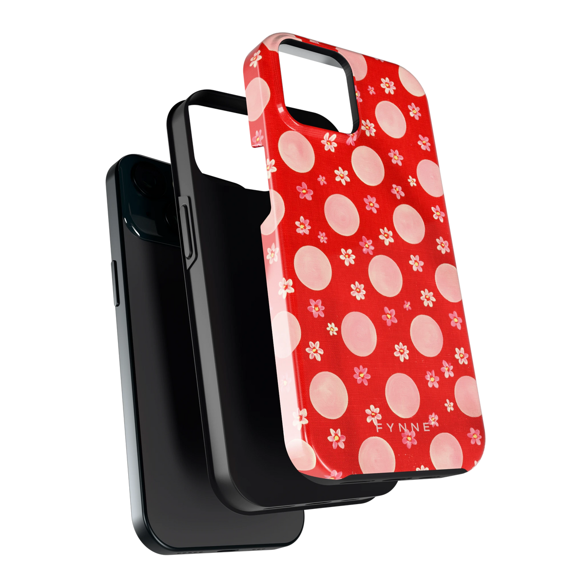 Madeliefjes en Stippen hoesje voor iPhone 15, los van de telefoon