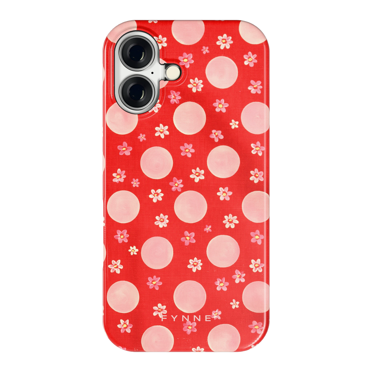 Madeliefjes en Stippen hoesje voor iPhone 16, achterkant
