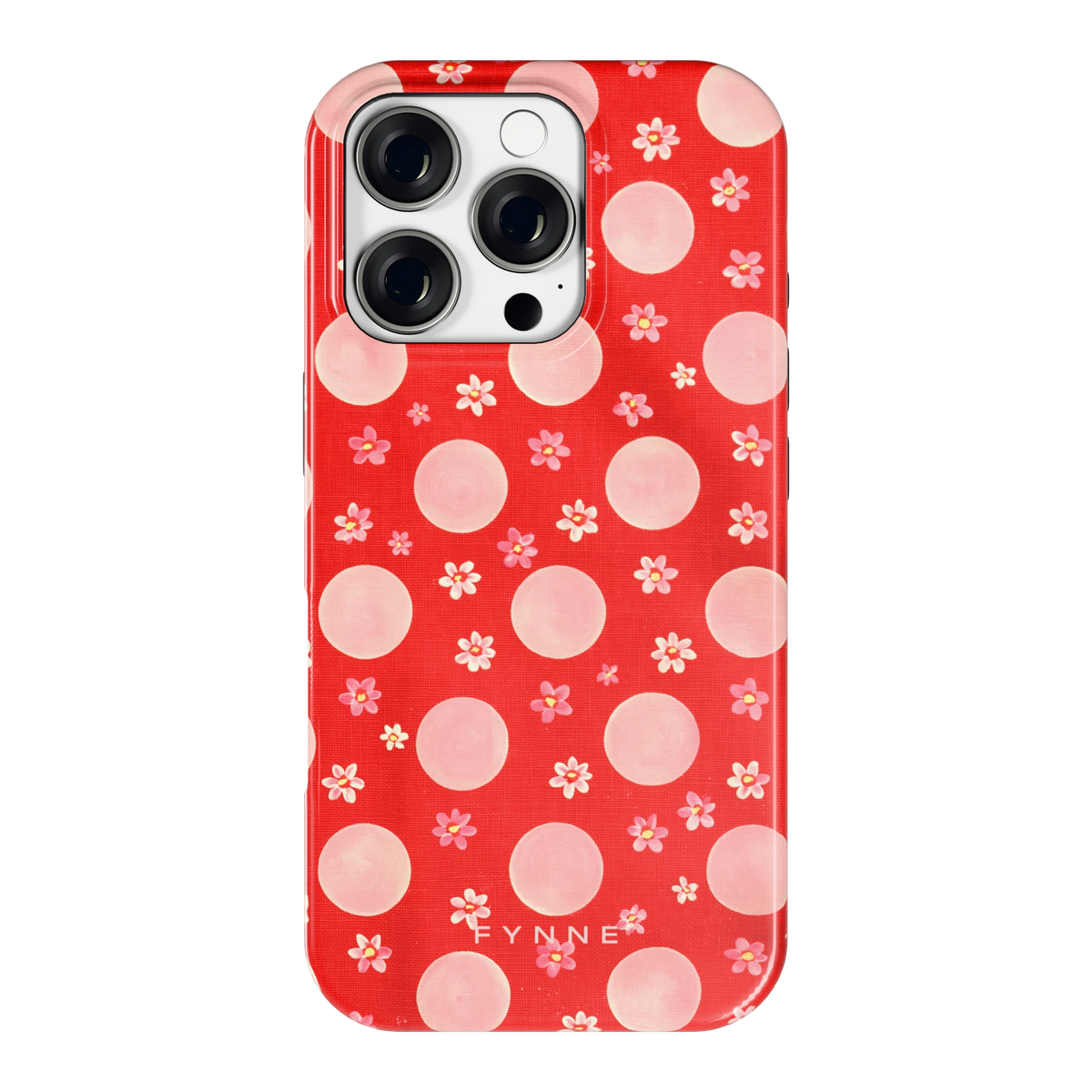 Madeliefjes en Stippen hoesje voor iPhone 16 Pro, achterkant