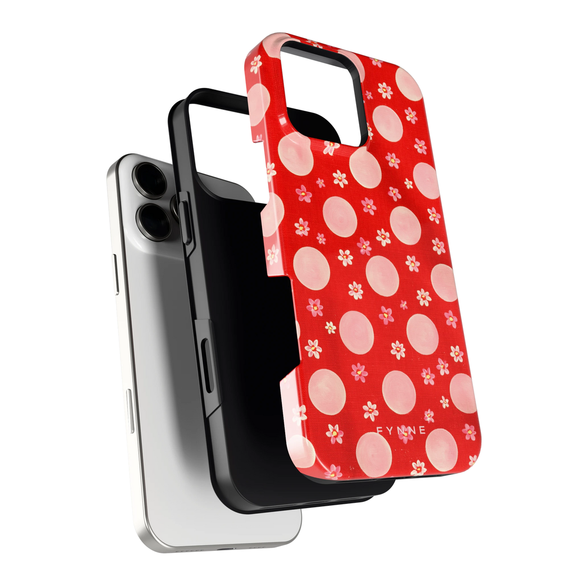 Madeliefjes en Stippen hoesje voor iPhone 16 Pro Max, los van de telefoon