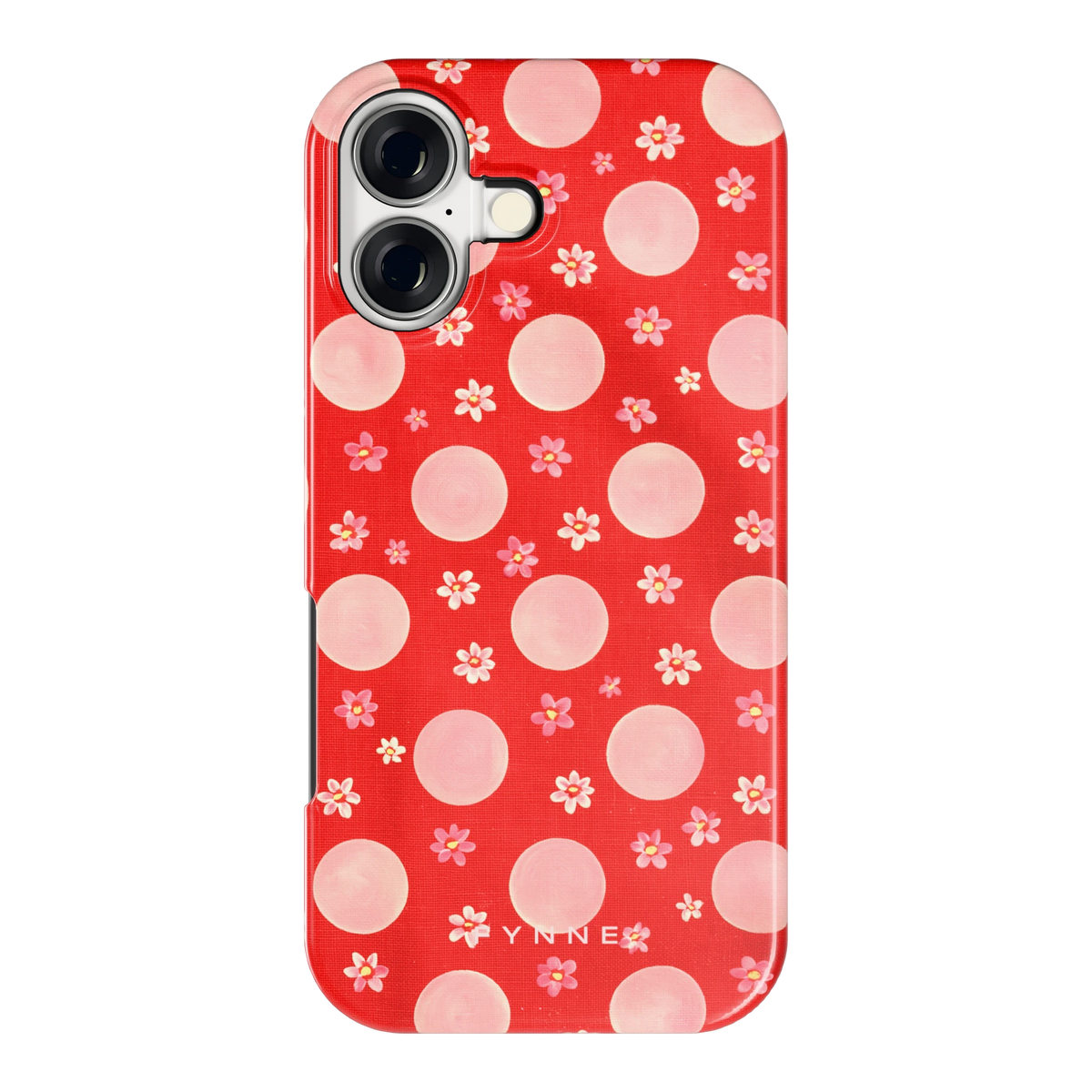 Madeliefjes en Stippen hoesje voor iPhone 17, achterkant