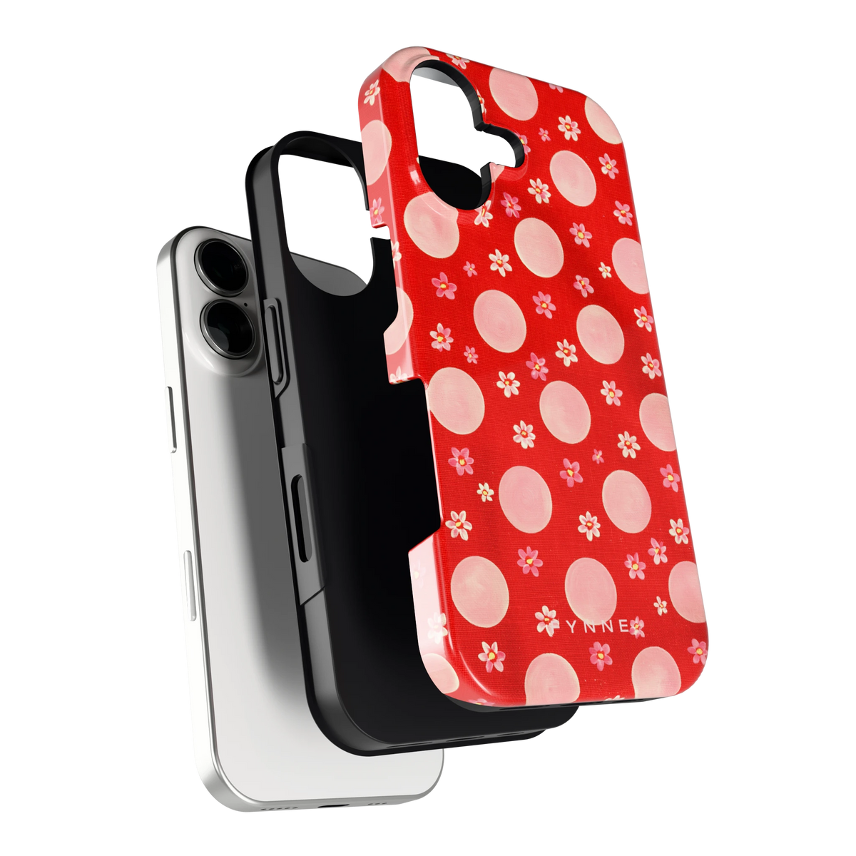 Madeliefjes en Stippen hoesje voor iPhone 17, los van de telefoon